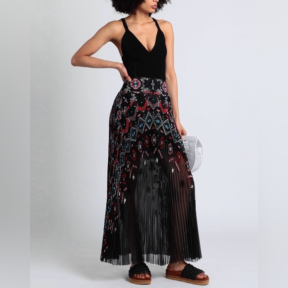 ERMANNO SCERVINO
Pleated Patterned Maxi Skirt Euro 40 - Picture 10 of 13